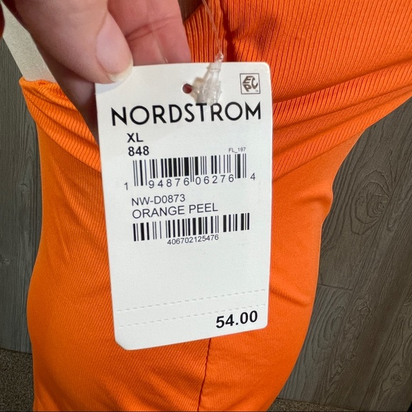 Naked Wardrobe Halter Minidress in Orange Tangerine Peel Size XL NWT - Picture 5 of 7